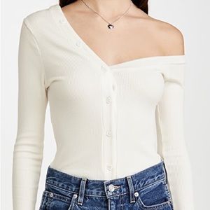 The Range NYC Asymmetrical One Shoulder Shirt